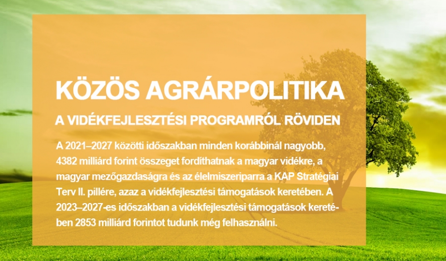 A K&ouml;z&ouml;s Agr&aacute;rpolitika programj&aacute;nak tervezett elemei