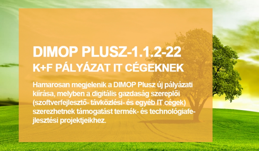 DIMOP Plusz-1.1.2-22 - Dedik&aacute;lt K+F+I &eacute;s piacra l&eacute;p&eacute;st t&aacute;mogat&oacute; program a digit&aacute;lis gazdas&aacute;g szereplőinek